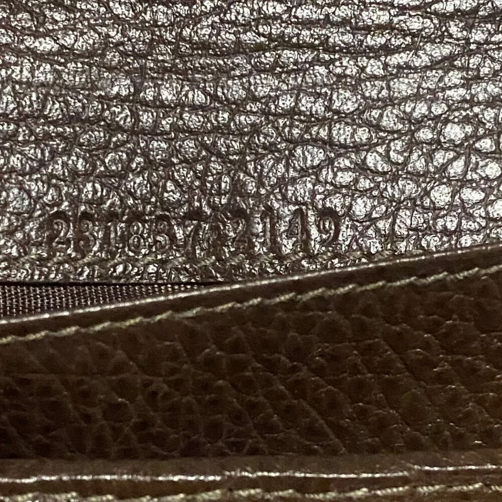 Gucci GG Coated Canvas Leather Continental Bifold Wallet in Tan Brown with Chain - Picture 9 of 10